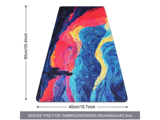 KEHIPI Large Gaming Mouse Pad with Stitched Edges,[35.4x15.7In] Extended Mouse Pad with Non-Slip Natural Rubber Base for...