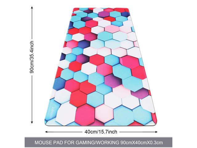 KEHIPI Large Gaming Mouse Pad with Stitched Edges,[35.4x15.7In] Extended Mouse Pad with Non-Slip Natural Rubber Base for...