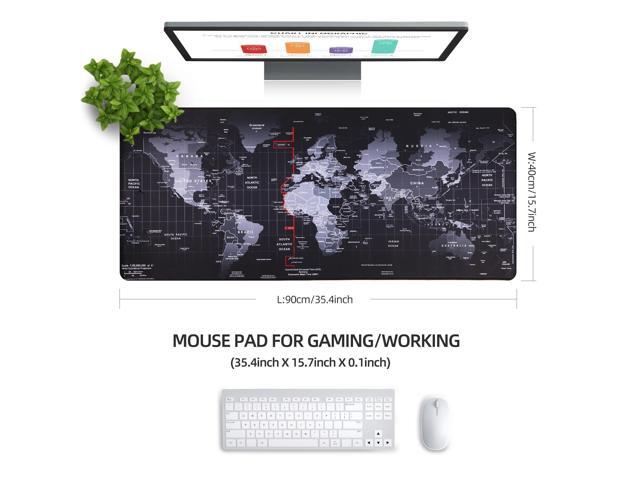 KEHIPI Large Gaming Mouse Pad with Stitched Edges,[35.4x15.7In] Extended Mouse Pad with Non-Slip Natural Rubber Base for Gamer/Desktop/Office/Home...