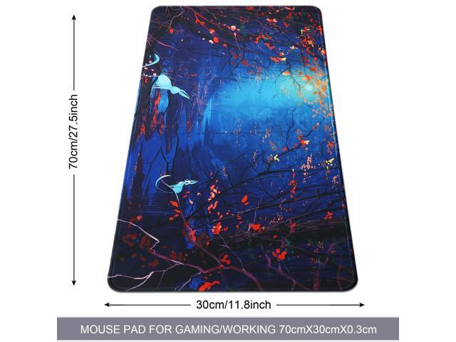 KEHIPI Large Gaming Mouse Pad with Stitched Edges,[27.5x11.8In] Extended Mouse Pad with Non-Slip Natural Rubber Base for Gamer/Desktop/Office/Home...