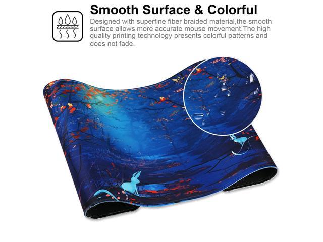 KEHIPI Large Gaming Mouse Pad with Stitched Edges,[27.5x11.8In] Extended Mouse Pad with Non-Slip Natural Rubber Base for Gamer/Desktop/Office/Home...