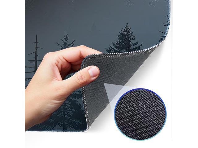 KEHIPI Mouse Pad, Misty Forest Pattern, Non-Slip Rubber Gaming Mouse Pad with Stitched Edges for Computer, Office, Home, 31.5 x 11.8 Inch (Forest)