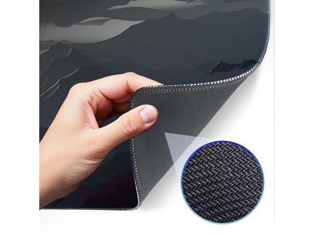 KEHIPI Gaming Mouse Pad, Non-Slip Rubber Bottom with Stitched Edge Desk Mouse Pad for Work, Home, Gaming, 31.5 x 11.8 Inch, Red Moon