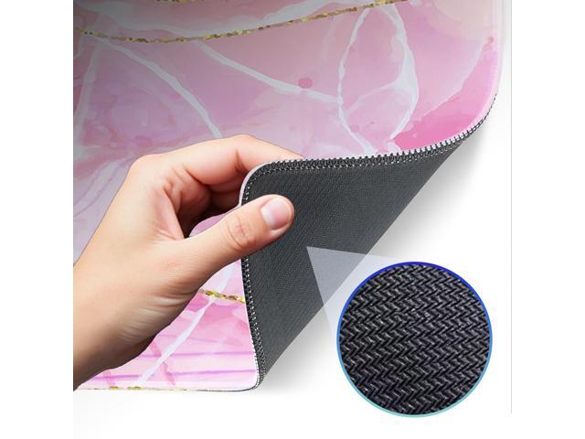 KEHIPI Pink Mouse Pad, Large Gaming Mouse Pad, Non-Slip Base and Stitched Edges, for Gaming, Home, Office, 31.5 x 11.8 Inch, Cute Desk Pad, Rose...