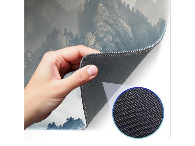 KEHIPI Gaming Mouse Pad, Non-Slip Rubber Base, Enlarged Mouse Pad with Stitching for Gaming, Office and Home, 31.5x11.8 Inch, Mountain Ink Painting