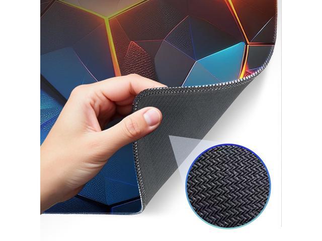 KEHIPI Gaming Mouse Pad, Geometric Design, Non-Slip Rubber Bottom, Stitched Edges, for Home, Office, Gaming, 31.5 x 11.8 Inch Full Desktop Large...