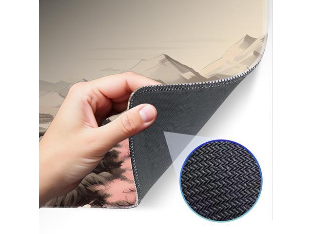 KEHIPI Japanese Sakura Gaming Mouse Pad, Non-Slip Rubber Base, Stitched Edges, for Office, Gaming, Home, 31.5x11.8 Inch, Desktop Decoration
