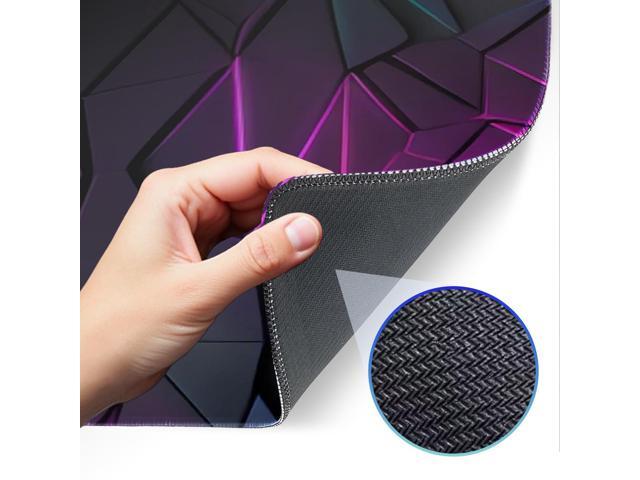 KEHIPI Stylish Geometric Design Gaming Mouse pad, Non-Slip Rubber Base, Stitched Edges, 31.5x11.8 inch Large Mouse pad, Suitable for Gaming and...