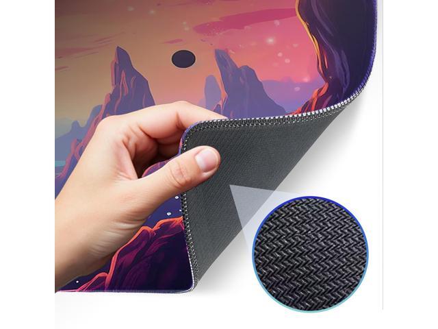 KEHIPI Gaming Mouse Pad, Non-Slip Rubber Base, Stitched Edges, 31.5x11.8 Inch Large Mouse Pad for Desk, Computer, Laptop, Office, (Planet Universe)