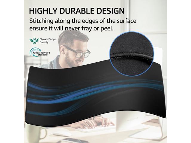 KEHIPI Large Gaming Mouse Pad with Stitched Edges, Extended Mousepad with Superior Micro-Weave Cloth, Non-Slip Base, Water Resist Keyboard Pad,...