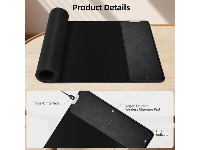 KEHIPI Gaming Mouse Pad, Wireless Charging Mouse Pad Gaming, 31.5'x11.8' Large Desk Mat for Laptop/Computer/Keyboard, Waterproof Smooth Surface,...