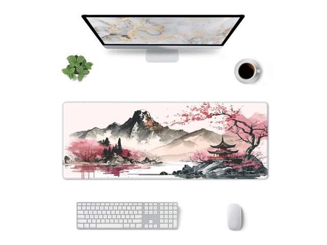 KEHIPI Watercolor Japanese Large Gaming Mouse Pad,Mouse Pad Gaming 31.5 x 11.8 in Mouse Mat Desk Pad,Large Desk Mat,Extended Keyboard Mousepad with...