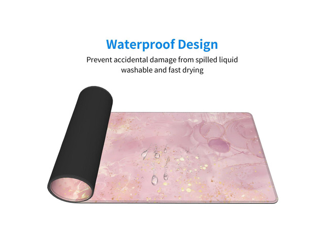 KEHIPI Rose Gold Marble Large Mouse Pad Extended Gaming Mousepad 31.5 x 11.8 Inch with Anti-Slip Rubber Base Cute Office Decor Women Girls Computer...