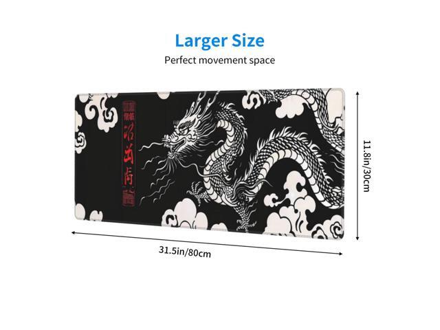 KEHIPI Gaming Mouse Pad Desk Pad,Extended Big Mouse Pad,31.5x11.8 Inch Long Computer Keyboard Mouse Mat Mousepad with 3mm Non-Slip Base and...