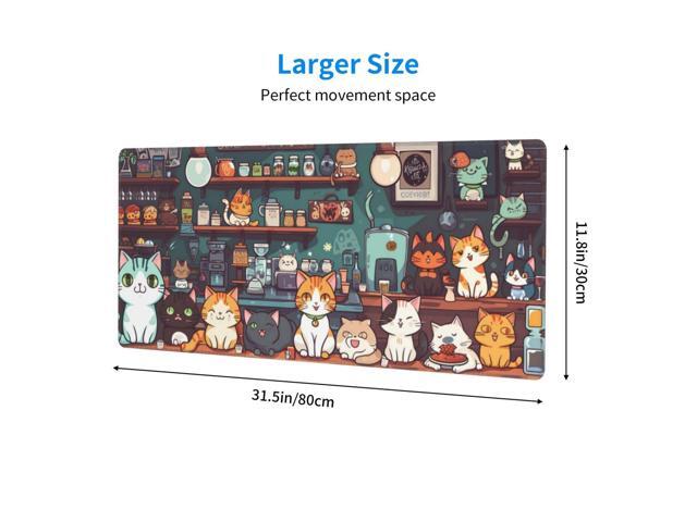 KEHIPI Gaming Mouse Pad Desk Pad,Extended Big Mouse Pad,31.5x11.8 Inch Long Computer Keyboard Mouse Mat Mousepad with 3mm Non-Slip Base and...