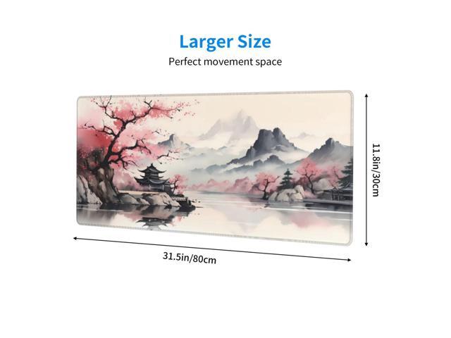 KEHIPI Gaming Mouse Pad Desk Pad,Extended Big Mouse Pad,31.5x11.8 Inch Long Computer Keyboard Mouse Mat Mousepad with 3mm Non-Slip Base and...