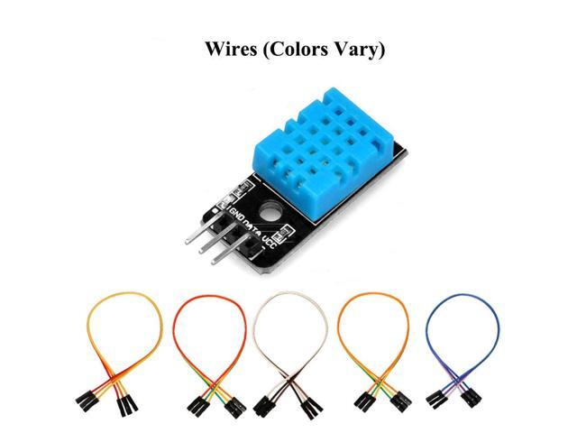 KEHIPI 2pcs DHT11 Temperature Humidity Sensor Module Digital Temperature Humidity Sensor 3.3V-5V with Wires for Arduino Raspberry Pi 2 3 (2pcs DHT11)