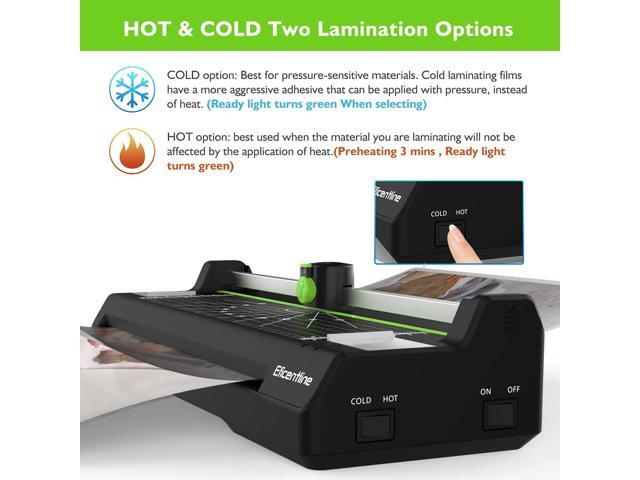 KEHIPI Laminator Machine for A3/A4/A6, Thermal Laminating Machine for Home Office School Use with 50 Pouches, Paper Trimmer and Corner Rounder (Green)