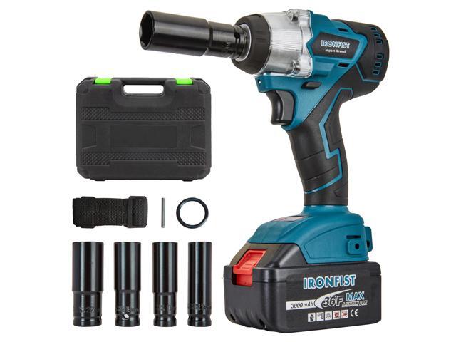 KEHIPI Cordless Impact Wrench, Electric Power Impact Screwdriver with 21V Lithium Battery Brushless Motor with 420Nm Torque