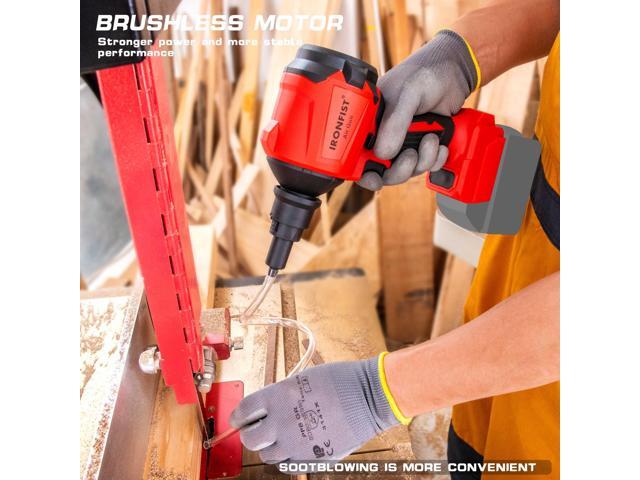 KEHIPI Cordless Dust Blower Compatible with Milwaukee M18 Battery, Brushless Motor Leaf Air Duster & Vacuuming Gun (Battery Not Included)