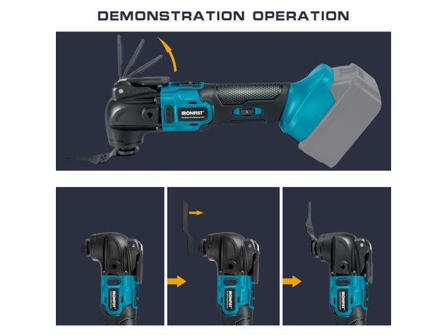 KEHIPI Cordless Oscillating Tool, 18V Brushless Motor 6 Speed Quick Change Blades, Multi Tool for Cutting Wood, Scraping, Sanding, Compatible with...