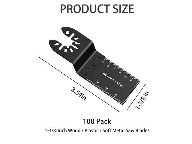 KEHIPI 100Pcs Oscillating Tool Blades Professional Universal Oscillating Saw Blades Wood Multitool Blades Compatible with Dewalt, Milwaukee, Ryobi,...