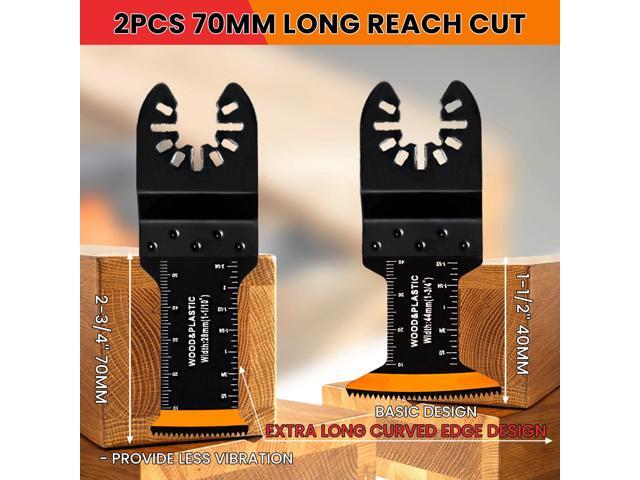 KEHIPI 86 Pack Oscillating Saw Blades with Case, Arc Edge Multitool Blades, Oscillating Tool Blade, Bi-Metal for Wood/Metal/Plastic Kits Fit for...