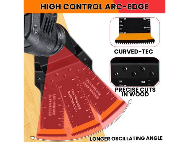 KEHIPI 86 Pack Oscillating Saw Blades with Case, Arc Edge Multitool Blades, Oscillating Tool Blade, Bi-Metal for Wood/Metal/Plastic Kits Fit for...