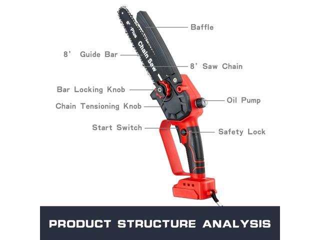 KEHIPI Cordless Chainsaw for DEWALT BATTERY, Brushless Motor 8 Inch With Oiler, Electric Chainsaw Handheld Chain saw for Trees Branches Trimming...
