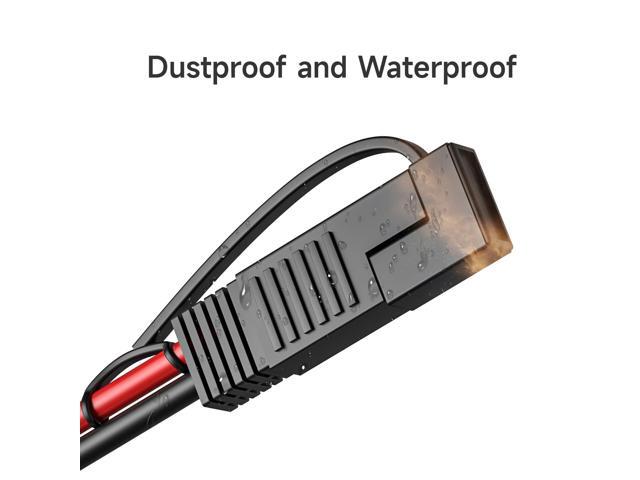 KEHIPI Solar Panel Connectors to SAE Adapter Cable 10AWG Solar to SAE PV Extension Wire with 2PCS Polarity Reverse Adapters for RV, Caravan,...