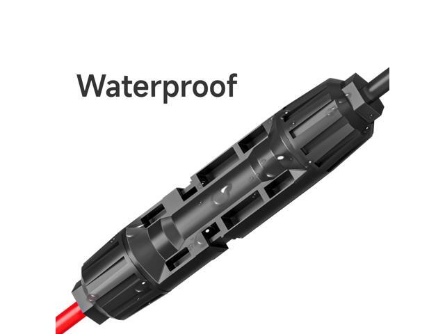 KEHIPI Solar Panel Connectors to SAE Adapter Cable 10AWG Solar to SAE PV Extension Wire with 2PCS Polarity Reverse Adapters for RV, Caravan,...