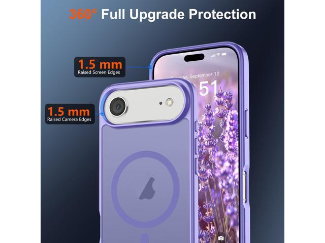 KEHIPI Magnetic for iPhone Air Case (Compatible with MagSafe)(Military Grade Drop Protection) Slim Translucent Matte Shockproof with...