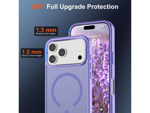 KEHIPI Magnetic for iPhone 17 Pro Case (Compatible with MagSafe)(Military Grade Drop Protection) Translucent Matte Shockproof with...