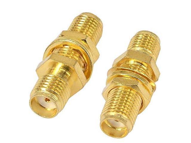 KEHIPI SMA Socket Connector Panel Chassis Mount SMA Female to Female Bulkhead Extendable Antenna Jack Adapter for Antennas Wireless LAN Devices...