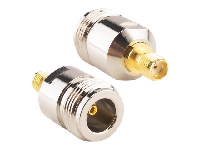 KEHIPI 2PCS SMA Female to N Type Female Connector SMA to N RF Coax Adapter for for WiFi Antennas, Wireless LAN Devices
