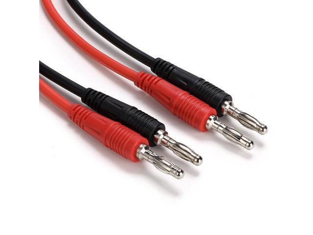 KEHIPI 4 in 1 Banana Plug Alligator Clip Pure Copper Fork Test Lead, 3.3 ft Multimeter Flexible Test Lead Wire Cable with Protective Jack Copper...