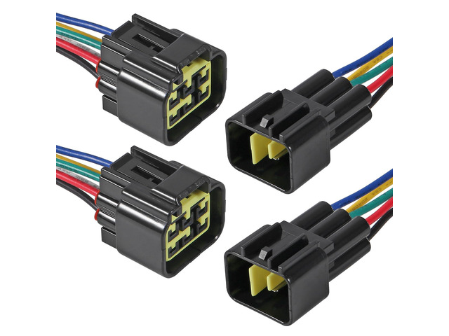 KEHIPI 2PACK 6Pin Electrical connector, 6 pin waterproof connector with 3.4inch 16AWG Male Female Plug Socket, Quick Disconnect Plug Suitable for...