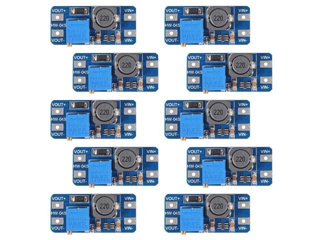 KEHIPI 10pcs MT3608 DC-DC Boost Converter 2A Adjustable Step Up Module Voltage Regulator Board Input Voltage 2V-24V to 5V-28V Output Voltage for...