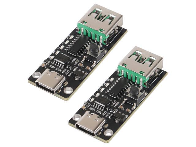 KEHIPI 2PACK USB-C PD QC DC 5V 9V 12V 15V 20V Adjustable Voltage Power Trigger Module 5A Type-C Female USB Port Input