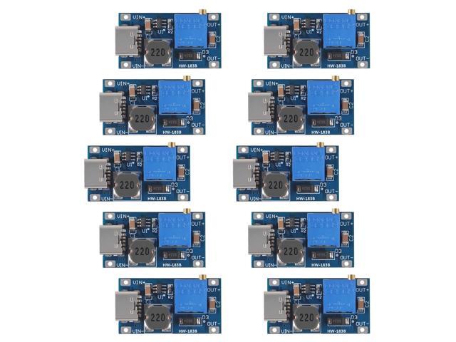KEHIPI 10 Pieces Type-C MT3608 DC-DC Boost Converter 2A Adjustable Module Voltage Regulator Board Input Voltage 2 Volt-24 Volt to 5 Volt-28 Volt...