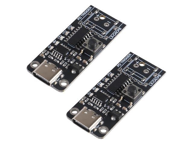KEHIPI 2PACK USB-C PD QC DC 5V 9V 12V 15V 20V Adjustable Voltage Power Trigger Module 5A Type-C Female Input