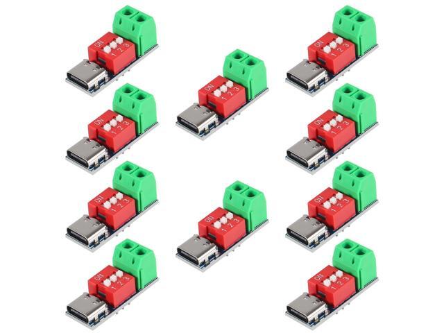 KEHIPI 10PCS USB-C PD Trigger Board Module PD/QC Decoy Board Fast Charge USB Type-c to 5V9V12V20V High Speed Charger Power Delivery Boost Module...