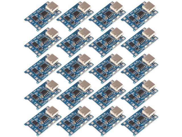 KEHIPI 20pcs TP4056 Type-c USB 5V 1A 18650 Lithium Battery Charger Module Charging Board with Dual Protection Functions (20pcs TP4056 Type-c USB)