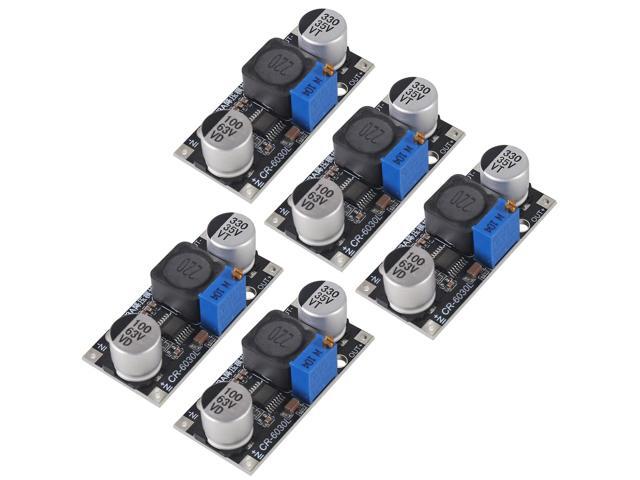 KEHIPI 5PCS DC-DC Step Down Power Supply Module 60V 3A to 3.3V 5V 12V 24V Buck Converter Adjustable Voltage Regulator Module LM2596 LM2596S Upgraded