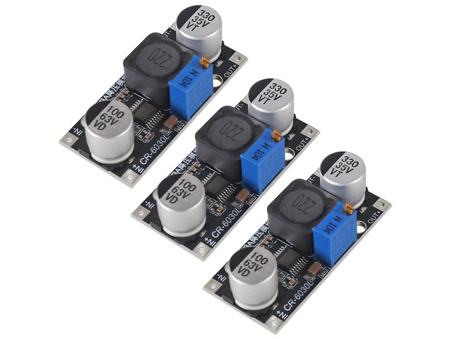 3PCS DC-DC Step Down Power Supply Module 60V 3A to 3.3V 5V 12V 24V Buck Converter Adjustable Voltage Regulator Module LM2596 LM2596S Upgraded