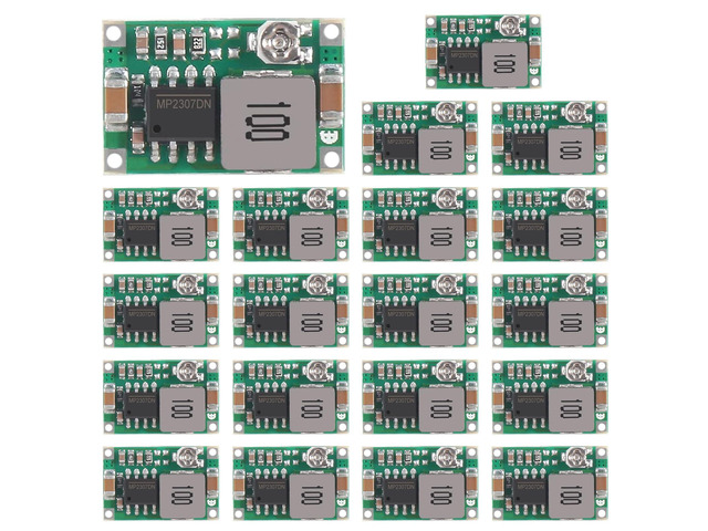 KEHIPI 20PCS Mini Reducer DC 4.75-23V 5V 12V Buck to 3.3V Buck Converter Board 1.8A Output Mini360 Small Size Power Module