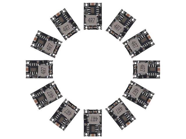 KEHIPI 12PCS 5V Regulator Mini Reducer DC 5-30V 12V 24V Buck to 5V Buck Converter Board 1.8A Output Mini360 Small Size Aircraft Model MP1584EN...