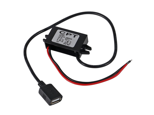 KEHIPI 1PCS 12V 24V to 5V DC Converter Car Power Voltage12V to 5V DC Converter Buck Module USB Output Power Adapter DC Power Adapter Converter DC...