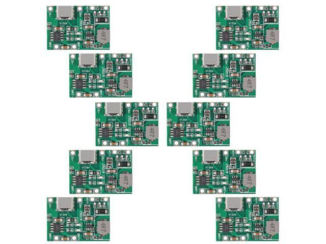 KEHIPI 10 Pcs Battery Charger Module Type-C USB TP4056 3.7V 4.2V to 9V 5V 2A Charge Discharge Integrated Step Up Module,18650 Lithium Li-ion...