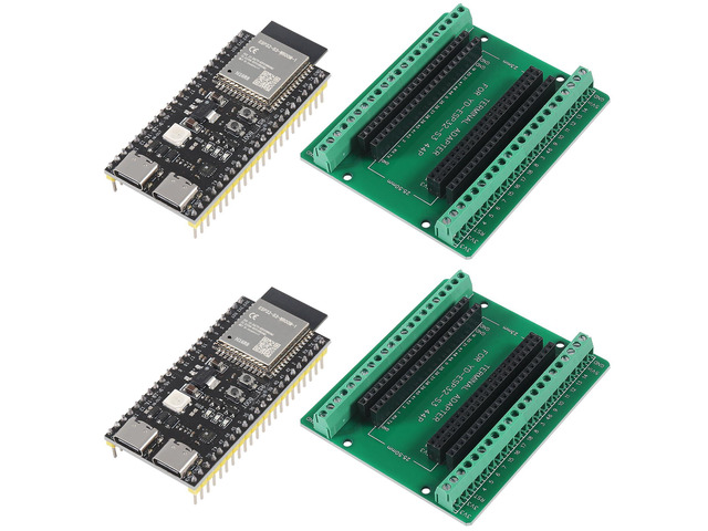 KEHIPI 2Sets ESP32 S3 Development Board 2.4G WiFi BT Module Internet of Things ESP32-S3-WROOM-1 N16R8 MCU 44Pin 8M PSRAM with Expansion Adapter
